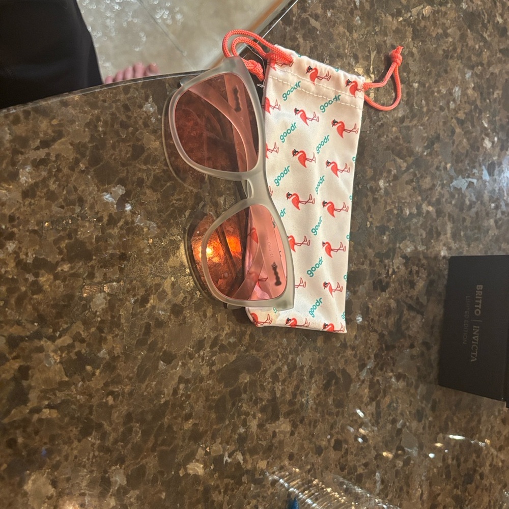 Goodr Pink Sunglasses with Pouch